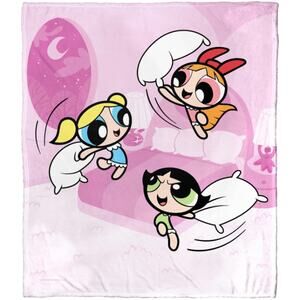 Powerpuff Girls Silk Touch Throw Blanket 50" x 60" Super Powered Pillowfight